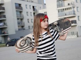 mädchen kind skateboard