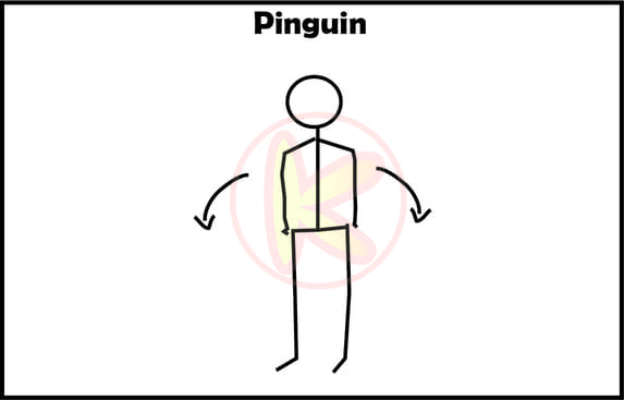 Pinguin-Animal Move Kinder